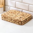 Корзинка для подачи Доляна «Камыш», 28×20×5 см, из соломы - Фото 3