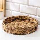 Корзинка для подачи Доляна «Камыш», d=28 см, из соломы - Фото 3