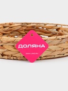 Корзинка для подачи Доляна «Камыш», d=28 см, из соломы - фото 14783966