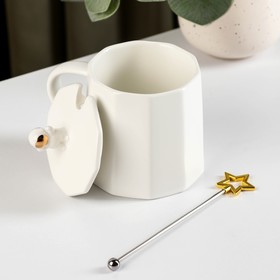 

Кружка «Космонавт», 400 мл, с керамической крышкой и ложкой, рисунок МИКС