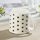 Кружка керамическая «Горошек», 300 мл, цвет белый - фото 24360559