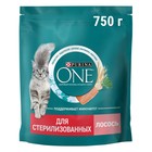 Сухой корм Purinа One для стерилизованных кошек, лосось/пшеница, 750 г - фото 26452561