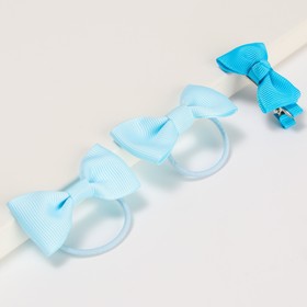Набор аксессуаров для волос, 3 шт, резинка и заколка голубая, My Little Pony