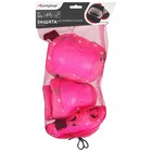 Защита роликовая детская ONLYTOP: наколенники, налокотники, защита запястья, р. S, цвет розовый - фото 10226569