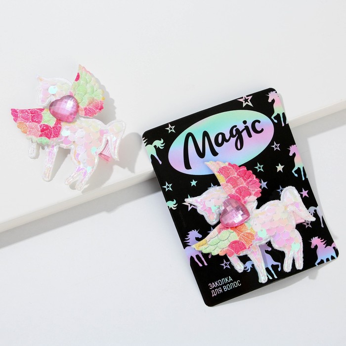Заколка для волос с единорогом "Magic" - Фото 1