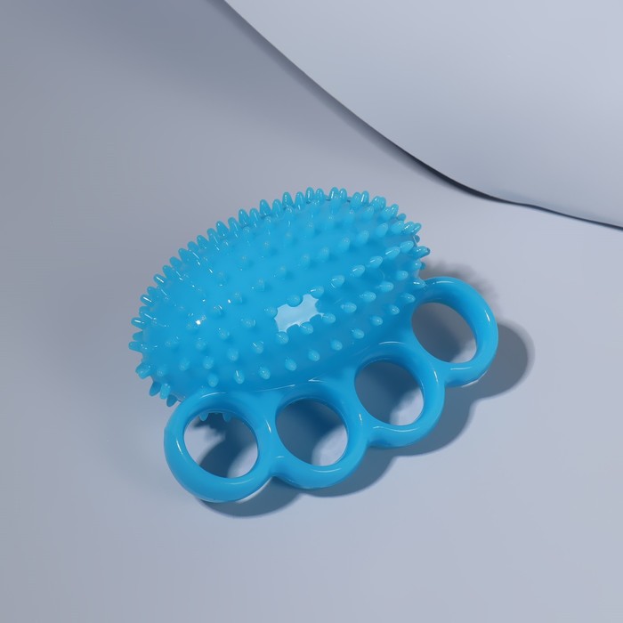Массажёр «Мячик», с шипами, универсальный, 12 × 9 × 6 см, цвет голубой 27664