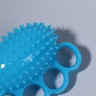 Массажёр «Мячик», с шипами, универсальный, 12 × 9 × 6 см, цвет голубой - Фото 6