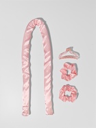 Мягкие бигуди «Волшебный локон», 4 предмета: бигуди, резинки 2 шт., крабик, розовые - Фото 2