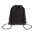 Мешок для обуви 440 х 365 мм, Erich Krause, плотность 300D, со светоотражающей полосой, Algebra, чёрный - Фото 1