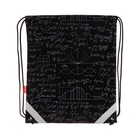 Мешок для обуви 440 х 365 мм, Erich Krause, плотность 300D, со светоотражающей полосой, Algebra, чёрный - Фото 2