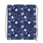 Мешок для обуви 440 х 365 мм, Erich Krause, плотность 300D, со светоотражающей полосой, Bluecurl, синий/белый - Фото 3