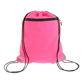 Мешок для обуви с карманом 500 х 410 мм, Erich Krause, плотность 300D, светоотражающая полоса, вентилируемый, Neon Pink