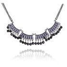 Колье «Геометричная нежность», цвет серо-чёрный - Фото 1