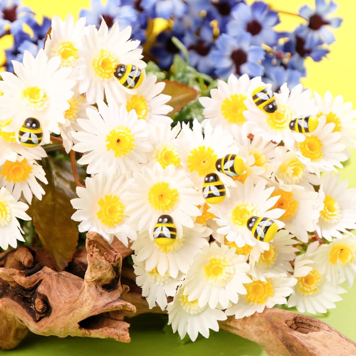 Декор флористический «Пчёлы», 28 шт., 13 х 10 мм - Фото 1
