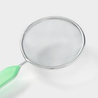 Сито для просеивания с ручкой Доляна «Хозяюшка», d=10 см, зелёное - Фото 3