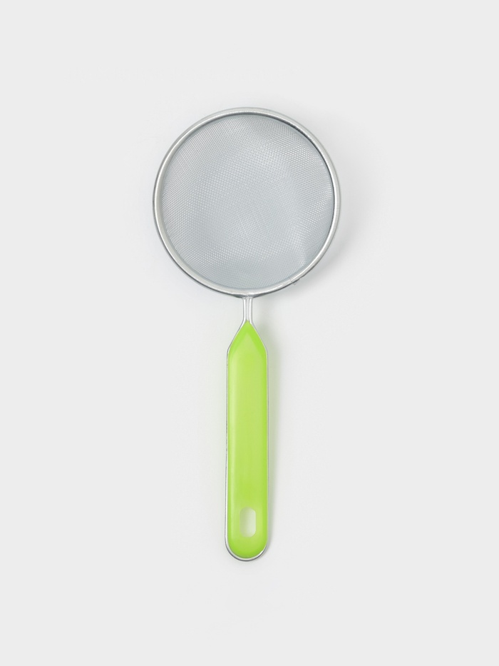 Сито для просеивания с ручкой Доляна «Хозяюшка», d=10 см, зелёное - Фото 1