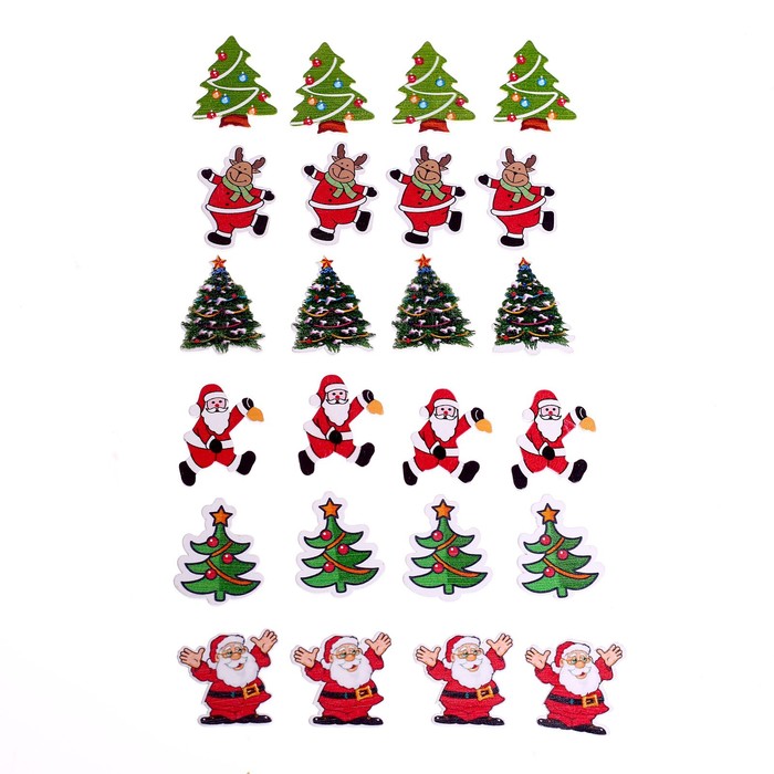 Набор для декора «Новый год пришёл» 24 шт., МИКС - Фото 1