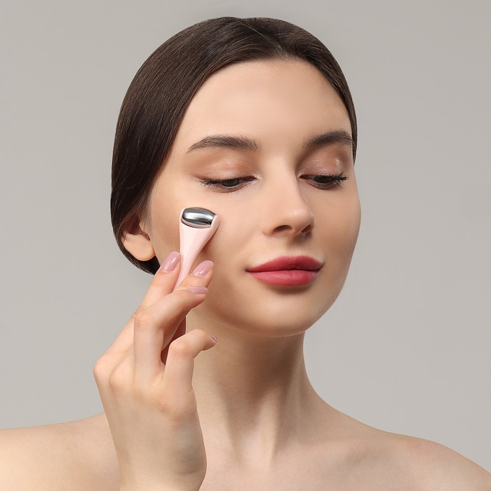 Ледяной роллер, универсальный, 7,8 × 2,8 см, цвет розовый/серебристый 27673