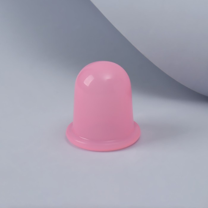 Банка вакуумная для массажа, силиконовая, 5,5 × 6 см, цвет розовый 27674