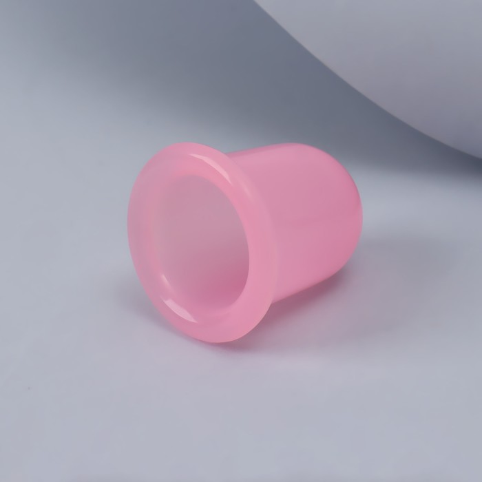 Банка вакуумная для массажа, силиконовая, 5,5 × 6 см, цвет розовый 27674
