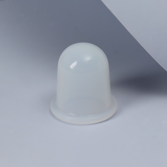 Банка вакуумная для массажа, силиконовая, 5,5 × 6 см, цвет белый 27676