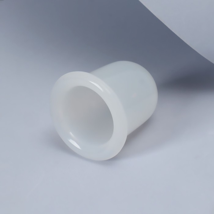 Банка вакуумная для массажа, силиконовая, 5,5 × 6 см, цвет белый 27676