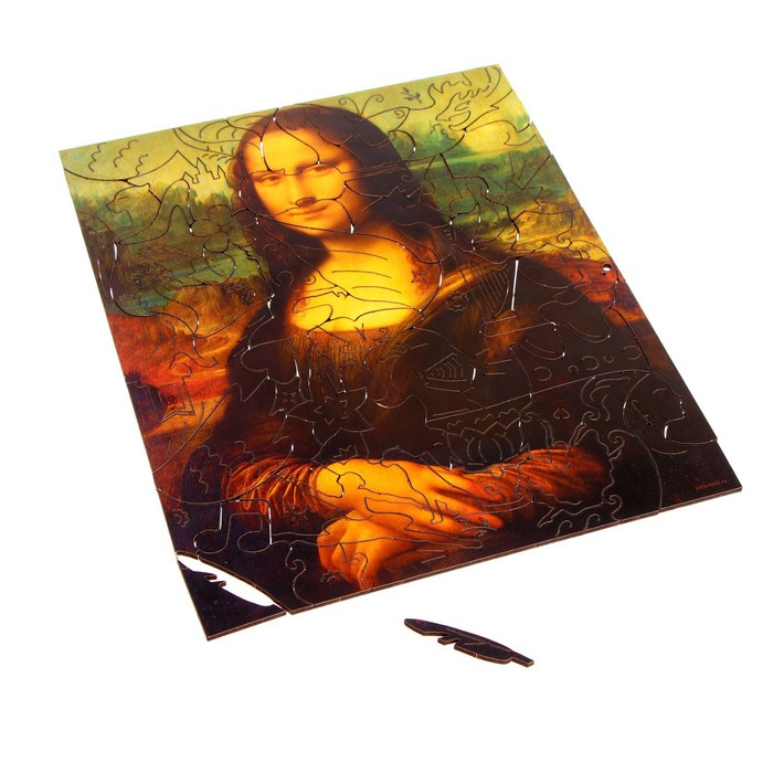 Деревянный пазл. Леонардо да Винчи «Мона Лиза» с предсказанием - фото 1927888467