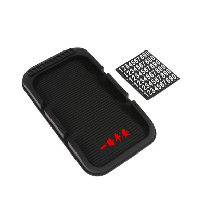 УЦЕНКА Коврик противоскользящий с номером телефона, 20×11 см, микс, черный