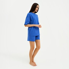

Пижама женская (футболка и шорты) KAFTAN Basic размер 48-50, цвет синий