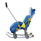 Санки-коляска «Ника Детям 7 - городок» с выдвижными колёсами, цвет голубой - Фото 3