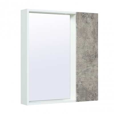 Шкаф-зеркало "Манхэттен 65" серый бетон, универсальный