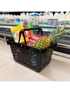 Корзина покупательская пластиковая 20 л, чёрная - Фото 2