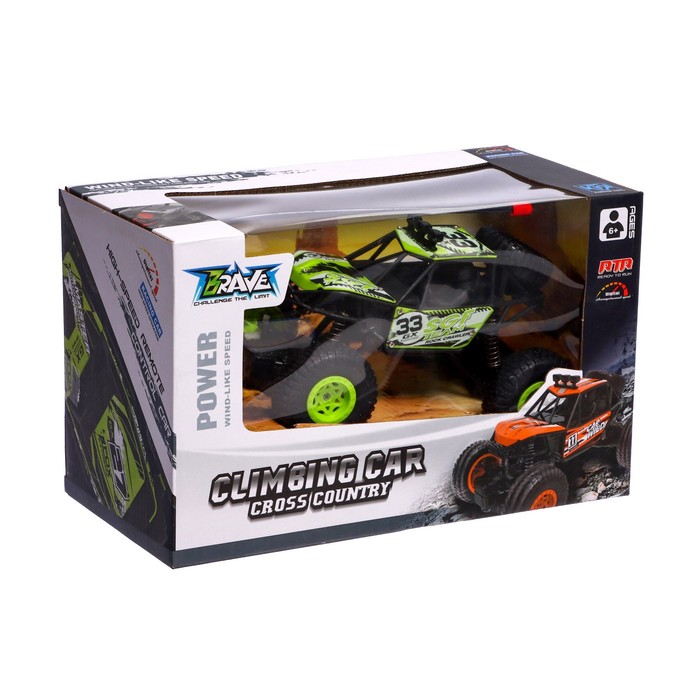 Джип радиоуправляемый «Кросс», работает от батареек, цвет зелёный 53822