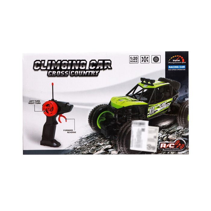 Джип радиоуправляемый «Кросс», работает от батареек, цвет зелёный 53822