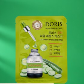 Маска "DORIS", "CUCUMBER REAL ESSENCE MASK", для лица, тканевая, 25 мл 7831029