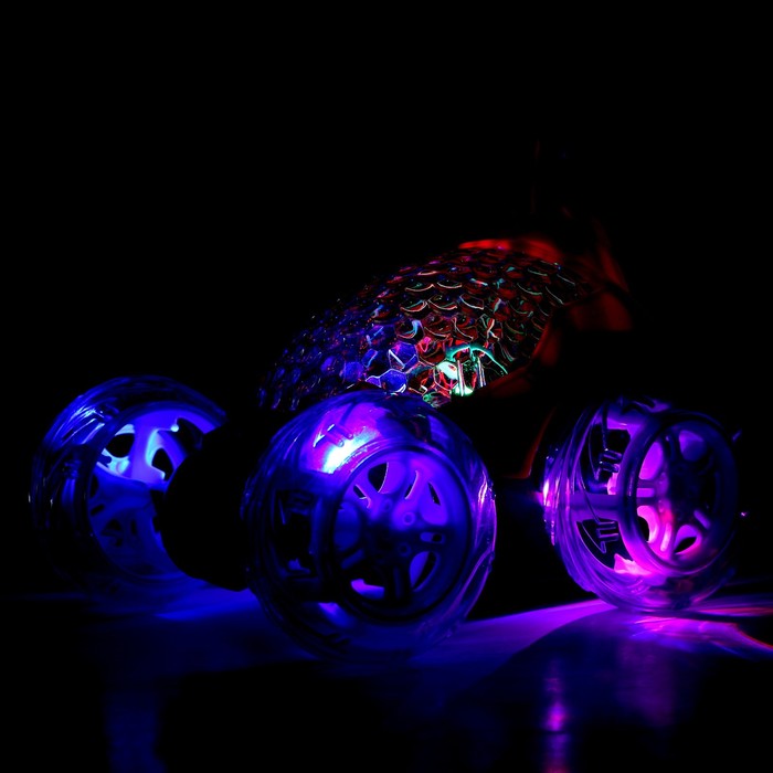 Перевёртыш радиоуправляемый «Трюкач», подсветка колес, работает от аккумулятора цвет красный 53839