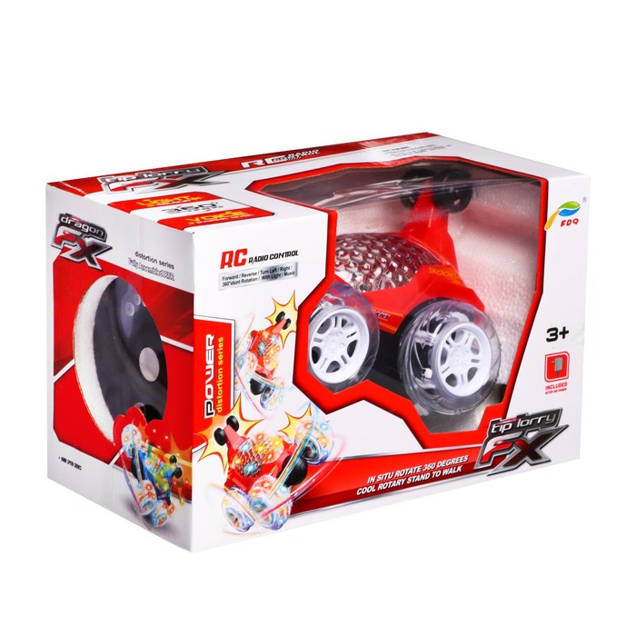 Перевёртыш радиоуправляемый «Трюкач», подсветка колес, работает от аккумулятора цвет красный 53839