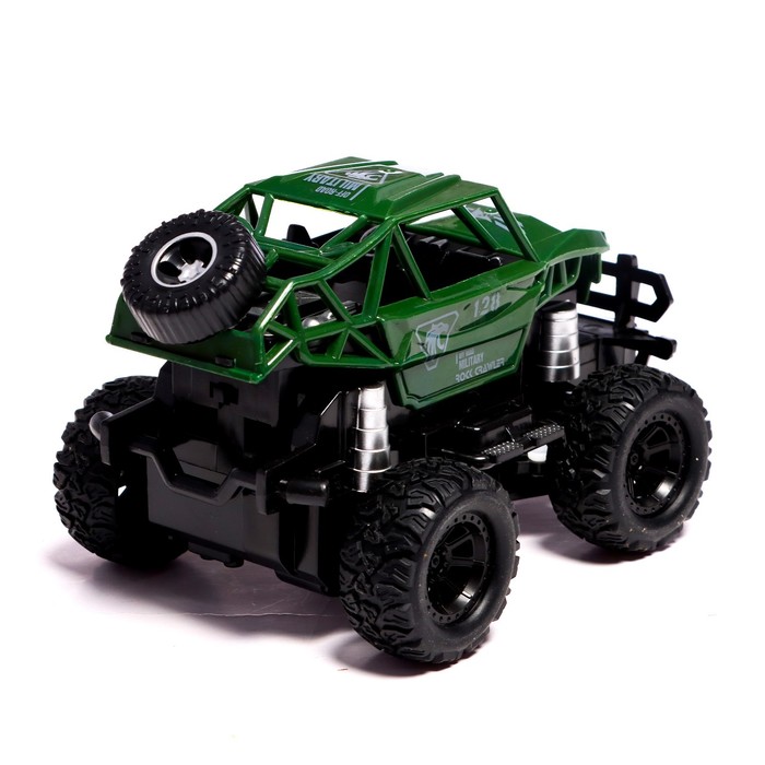Джип радиоуправляемый «Армия», работает от батареек, цвет зелёный 53847