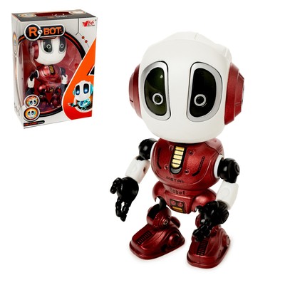 Робот «Повторюшка», реагирует на прикосновение, световые и звуковые эффекты, цвет красный