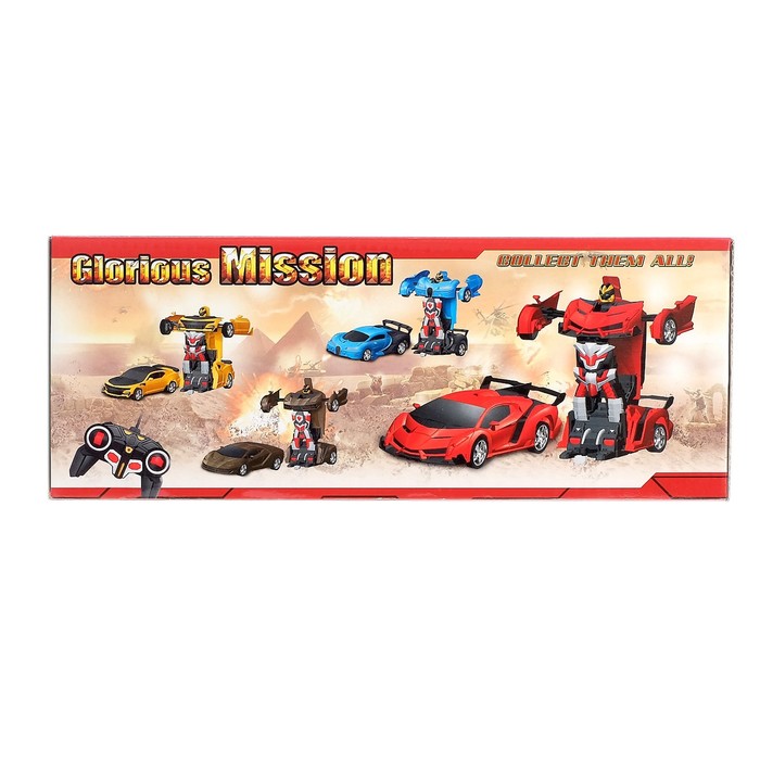 Робот с трансформацией радиоуправляемый «Широн», световые эффекты, масштаб 1:18, цвет синий 53852