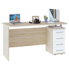 Стол компьютерный «КСТ – 105», 1350×600×750 мм, цвет дуб сонома/белый - Фото 2