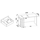 Стол компьютерный «КСТ – 105», 1350×600×750 мм, цвет дуб сонома/белый - Фото 3