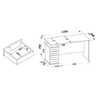 Стол компьютерный «КСТ-105», 1350 × 600 × 750 мм, цвет венге - Фото 3