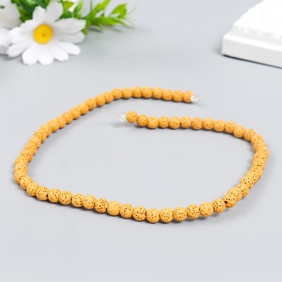 Бусины для ароматерапии с отверстием «Круглые. Жёлтый», d=0.6 см, набор 60 шт. ±5