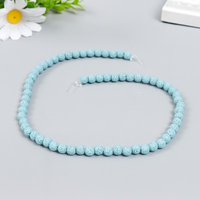 Бусины для ароматерапии с отверстием «Круглые. Голубой», d=0.6 см, набор 60 шт. ±5