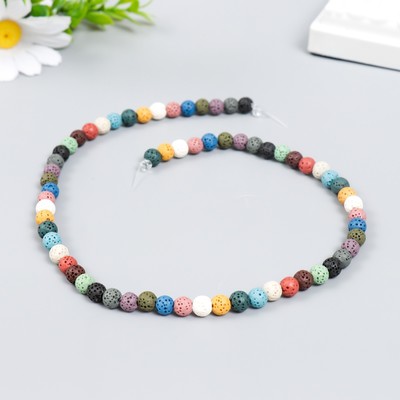 Бусины для ароматерапии с отверстием "Круглые. Ассорти" d=0,6 см набор 60 шт +-5