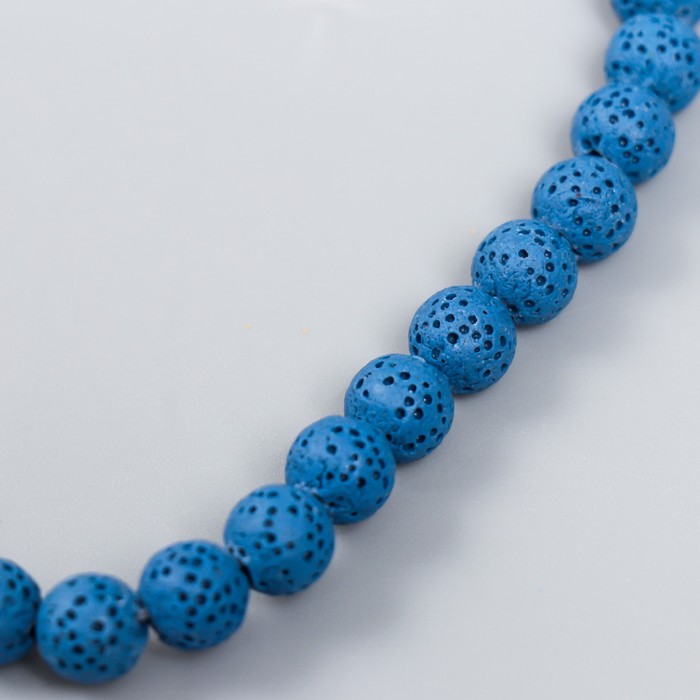 Бусины для ароматерапии с отверстием "Круглые. Королевский синий" d=0,8 см набор 50 шт +-5 - фото 1886825677