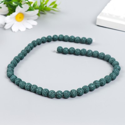 Бусины для ароматерапии с отверстием «Круглые. Сине-зелёный», d=0.8 см, набор 50 шт. ±5