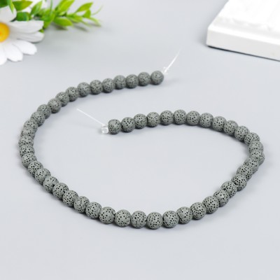 Бусины для ароматерапии с отверстием «Круглые. Пепел», d=0.8 см, набор 50 шт. ±5