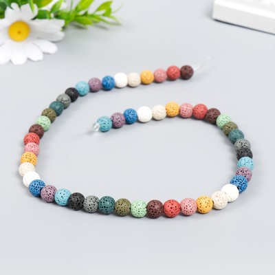 Бусины для ароматерапии с отверстием "Круглые. Ассорти" d=0,8 см набор 50 шт +-5